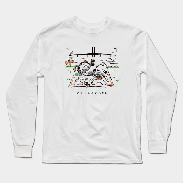 Pug Picnic Long Sleeve T-Shirt by MightyFam